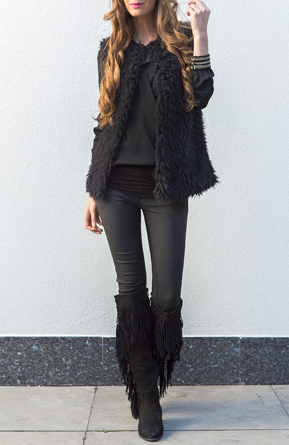 Favorite Fur Gilet Black – shoparchief, foto 4