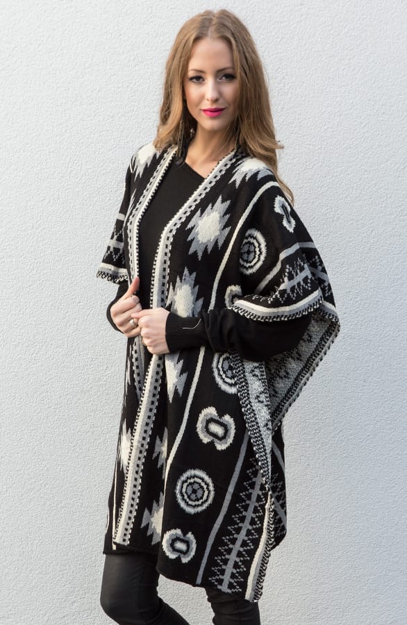 Poncho Aztec Grey – shoparchief, foto 3