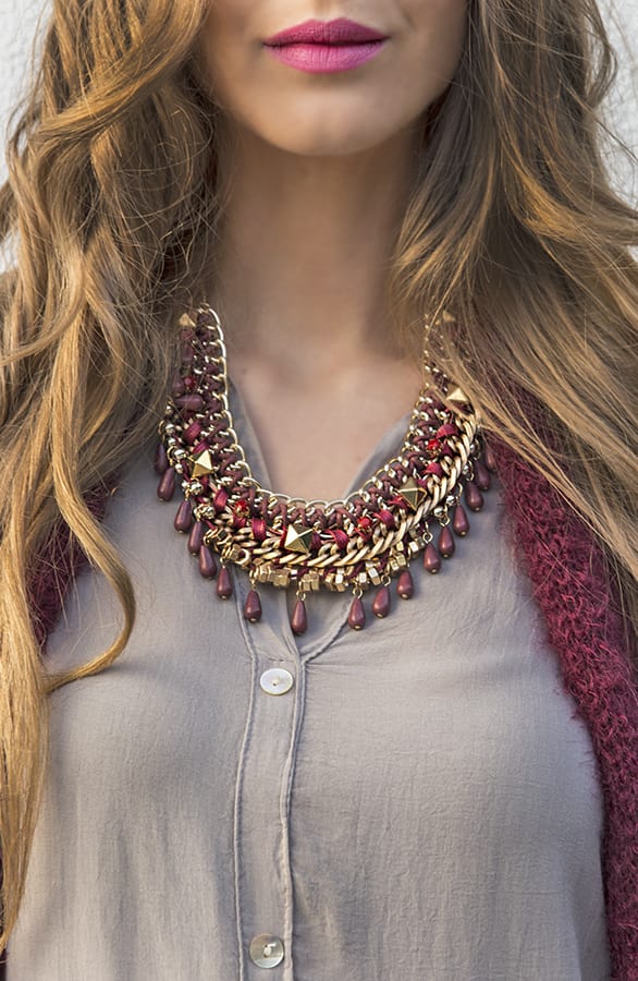 Statement Ketting Bordeaux – shoparchief, foto 3