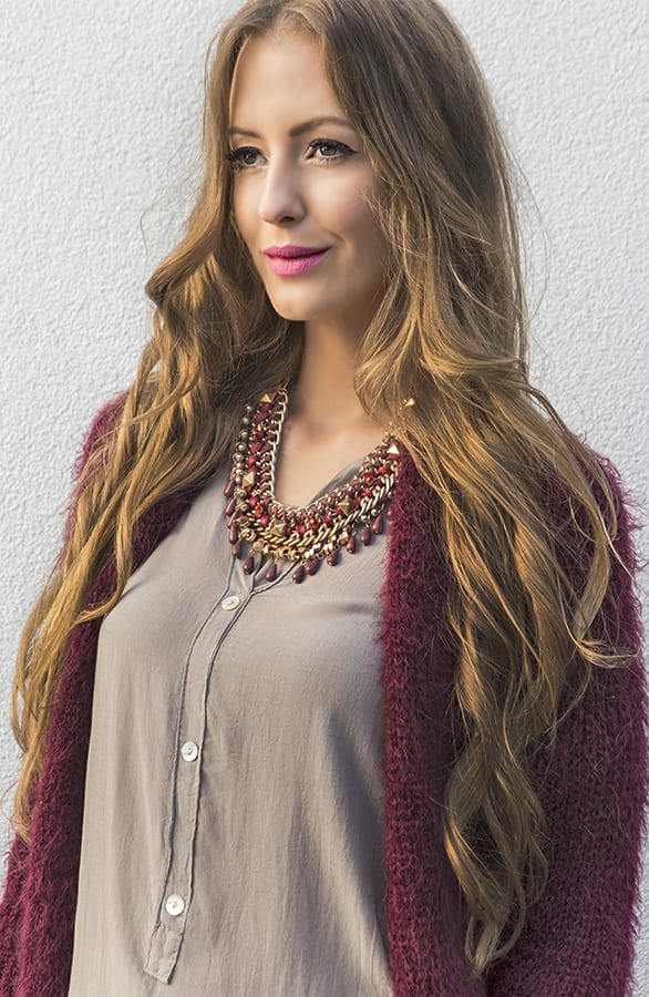 Statement Ketting Bordeaux – shoparchief, foto 2