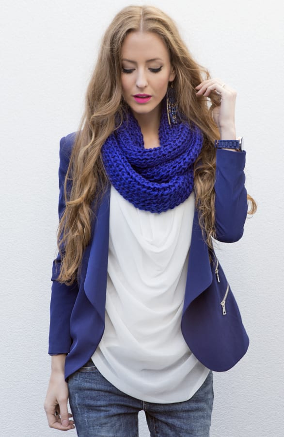 Kobalt Cowl Sjaal – shoparchief, foto 2