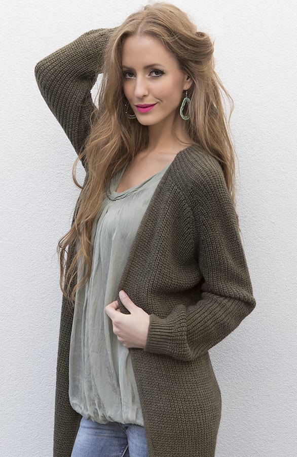100% Silk Green Top – shoparchief, foto 3