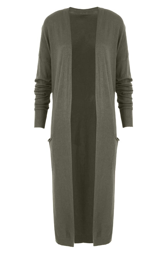 Long Jersey Cardigan Army – shoparchief, foto 1