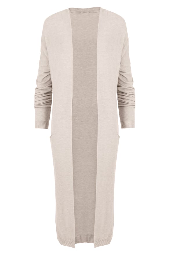 Long Jersey Cardigan Beige – shoparchief, foto 1