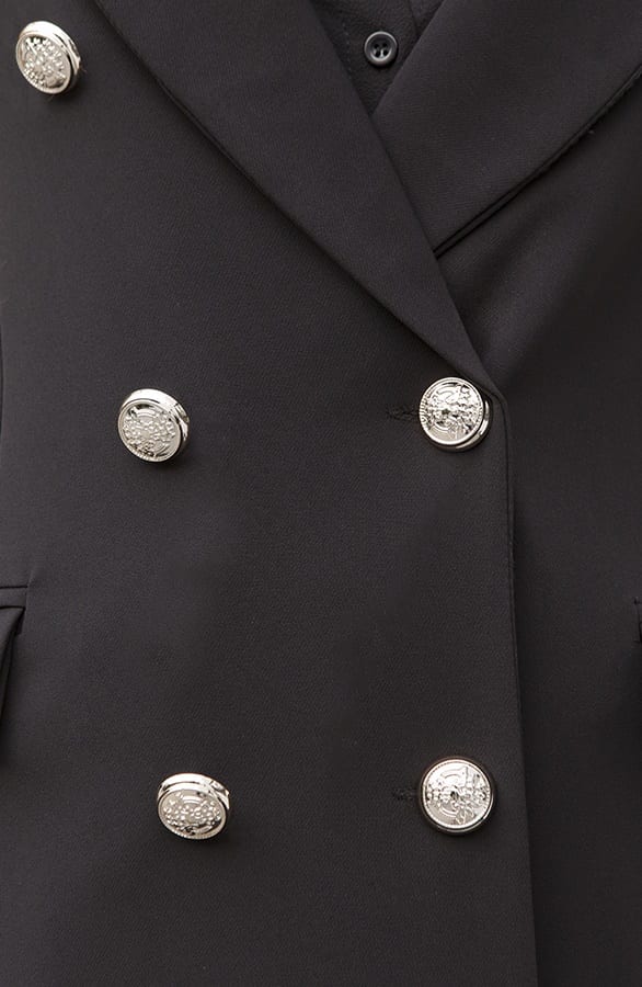 Luxury Button Blazer Black – shoparchief, foto 7