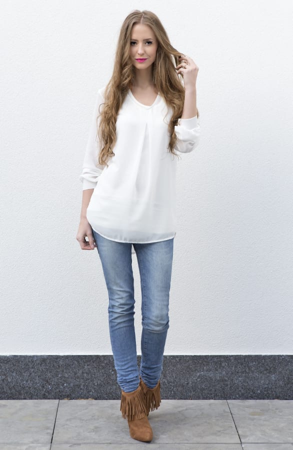 Bohemian Tuniek Creme – shoparchief, foto 4