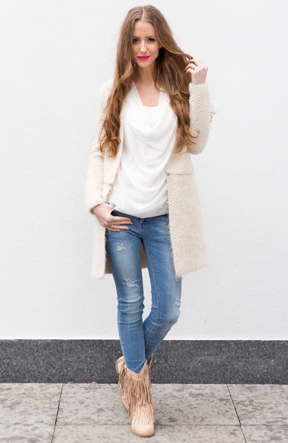 Divide Me Cardigan Beige – shoparchief, foto 3