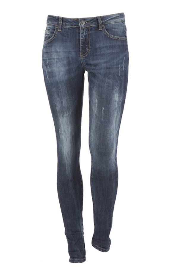 Dark Denim Scratch Jeans – shoparchief, foto 1