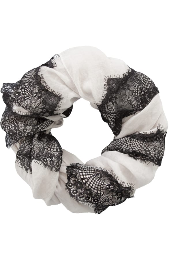 Lace Sjaal Black White – shoparchief, foto 1