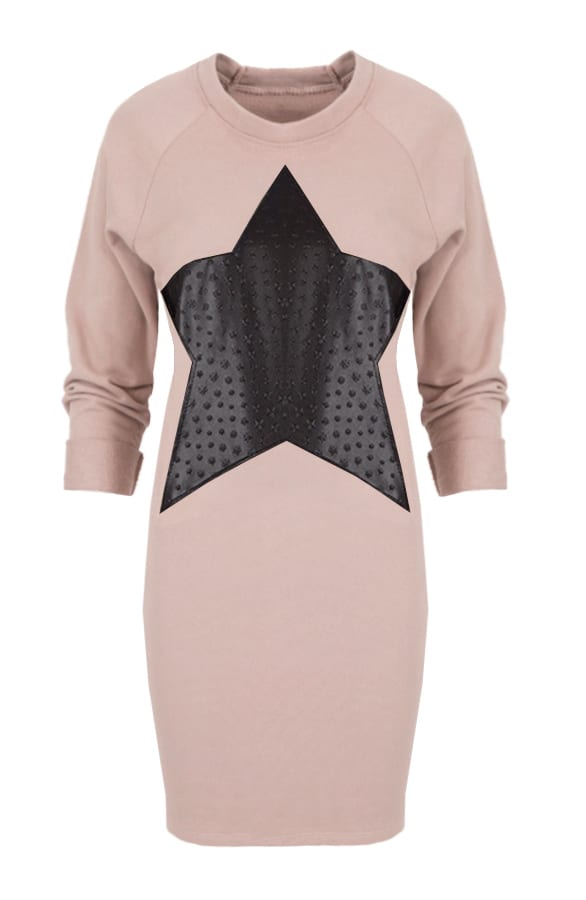 Leather Star Dress Pink – shoparchief, foto 1
