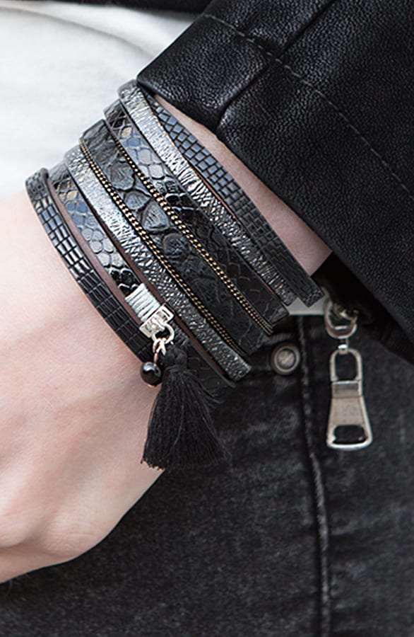Wrap Me Bracelet Luxury Black – shoparchief, foto 2