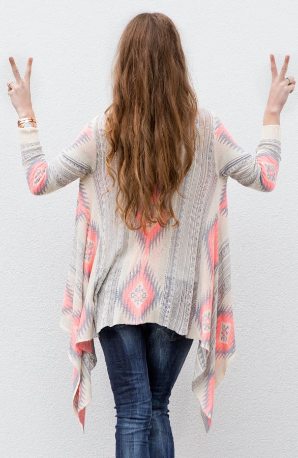 Aztec Pink Neon Cardigan – shoparchief, foto 3