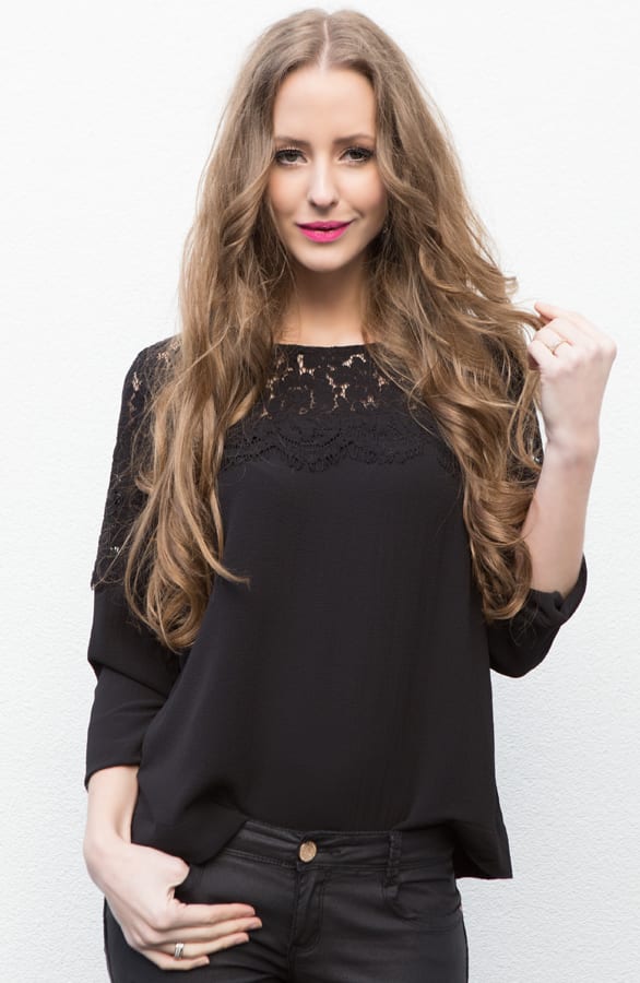Lace Blouse Black – shoparchief, foto 3