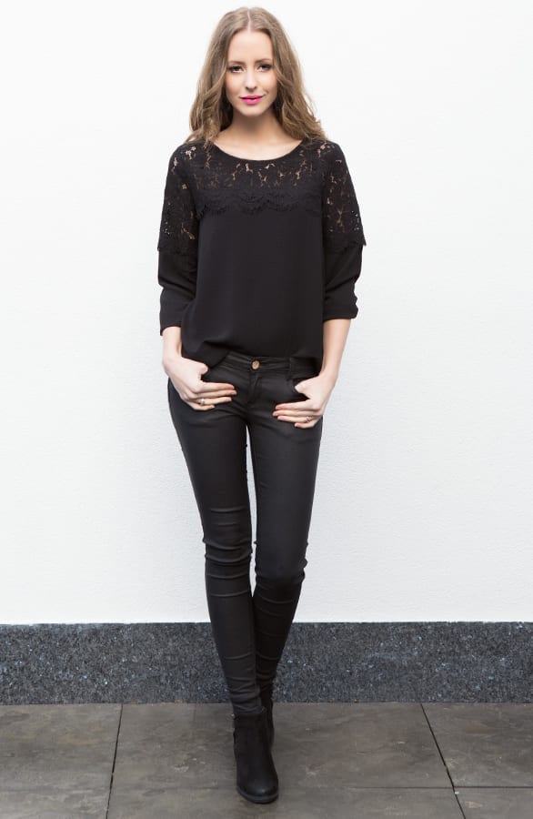 Lace Blouse Black – shoparchief, foto 5