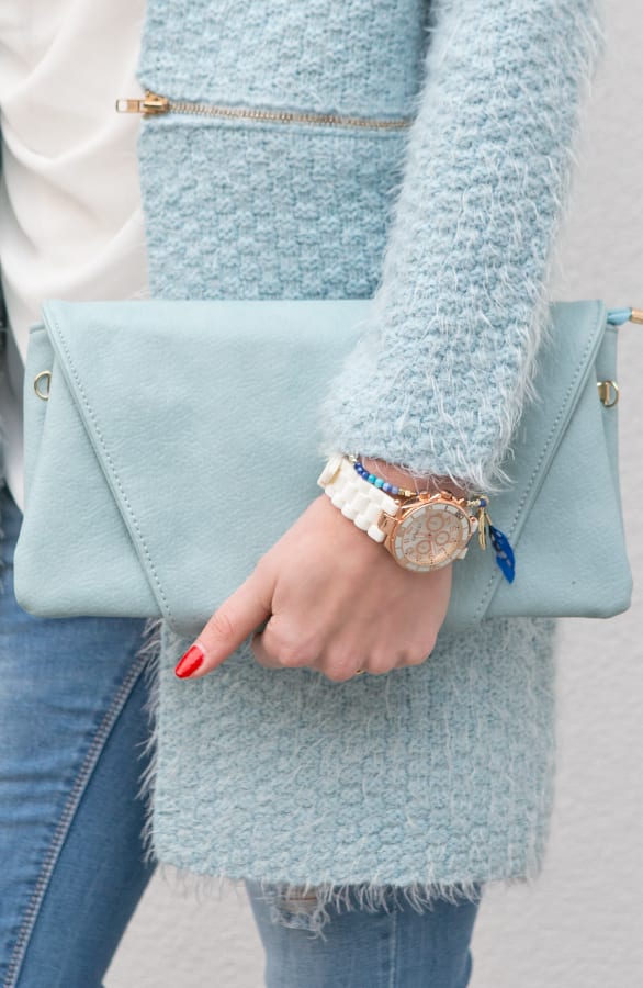 Flapp Baby Blue Clutch – shoparchief, foto 3