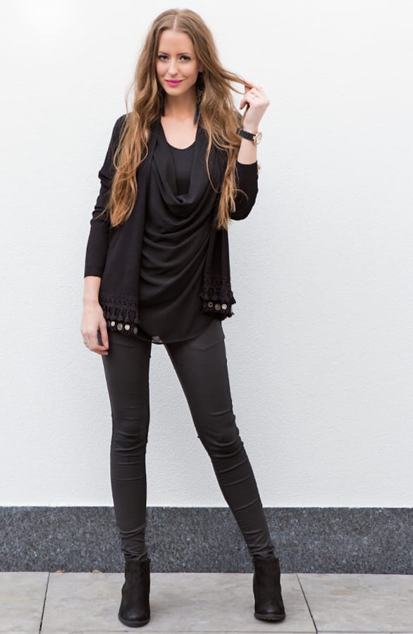 Coins Cardigan Black – shoparchief, foto 4