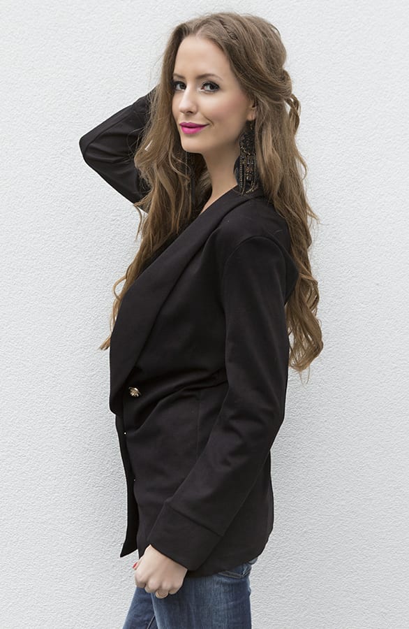 Black Button Jacket – shoparchief, foto 4