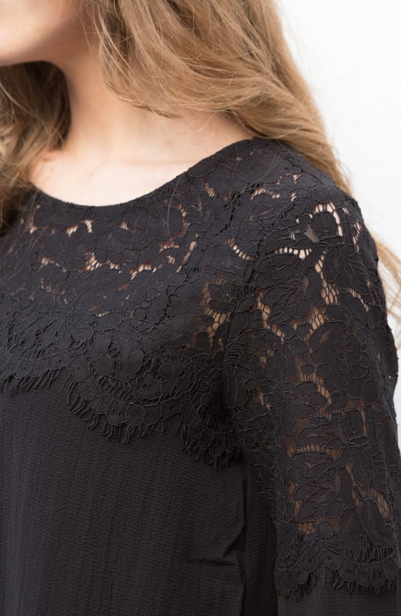 Lace Blouse Black – shoparchief, foto 6