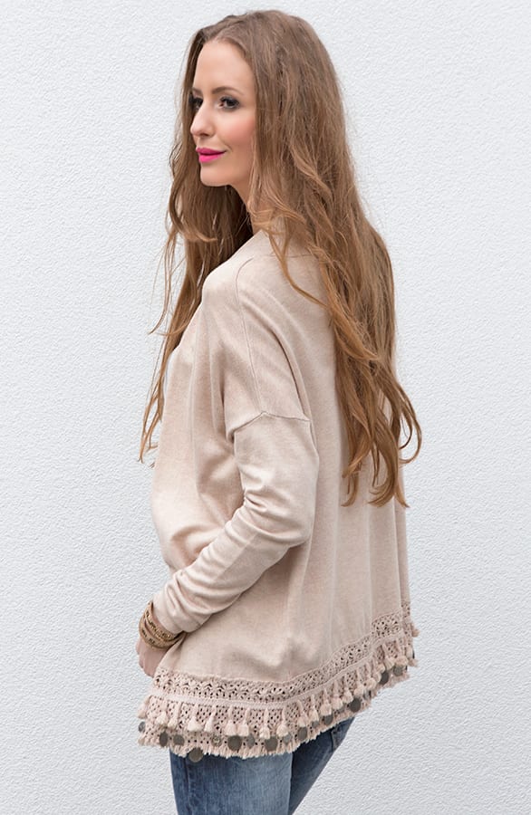 Coins Cardigan Beige – shoparchief, foto 3