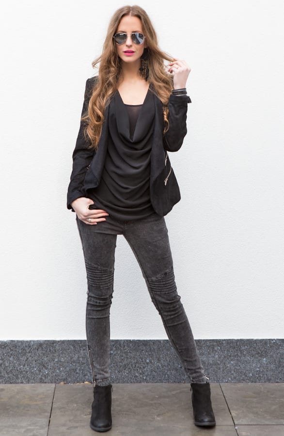 Most Wanted Suede Blazer Black – shoparchief, foto 3