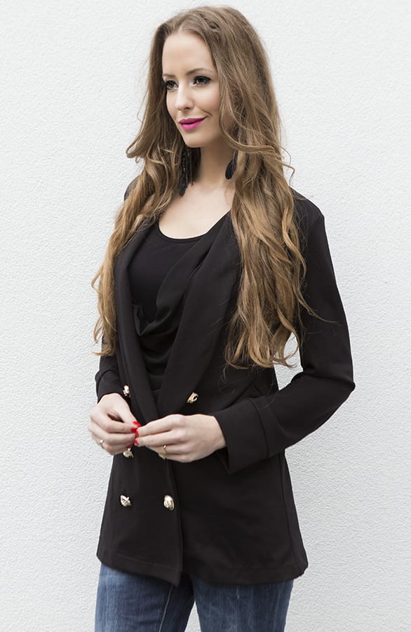 Black Button Jacket – shoparchief, foto 5