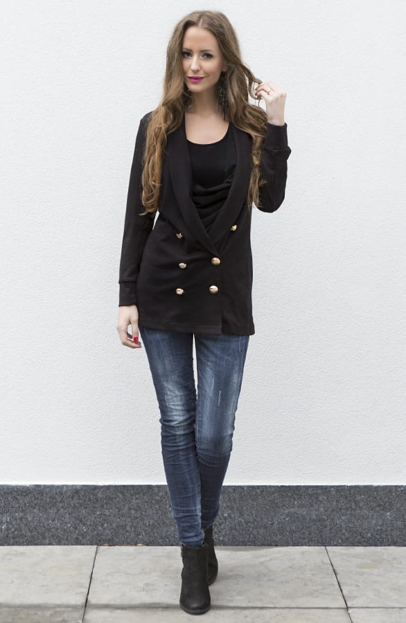 Black Button Jacket – shoparchief, foto 2