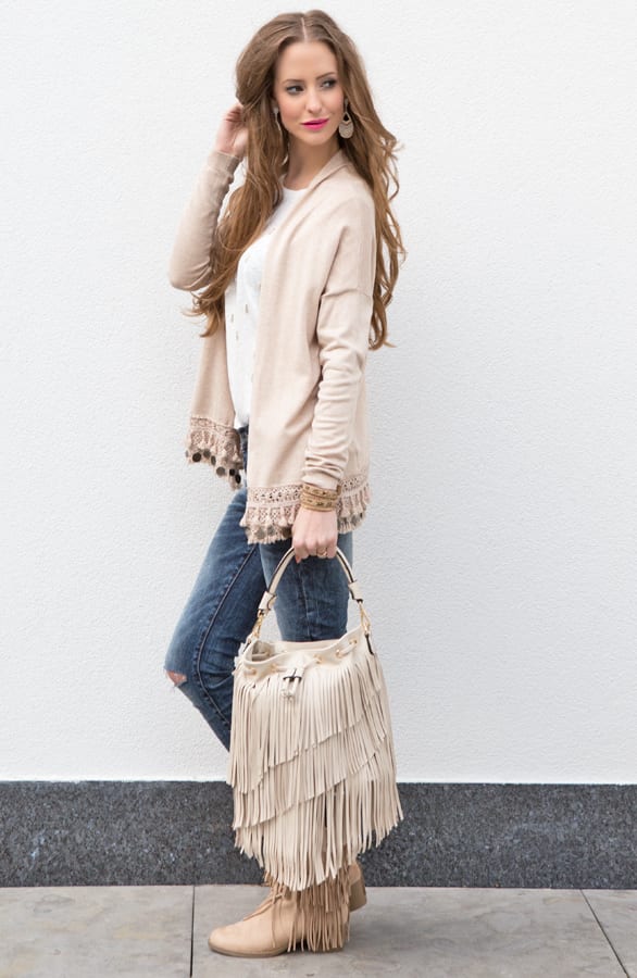 Coins Cardigan Beige – shoparchief, foto 5