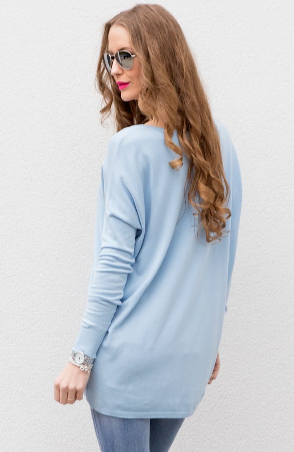 Loose Soft Sweater Baby Blue – shoparchief, foto 4