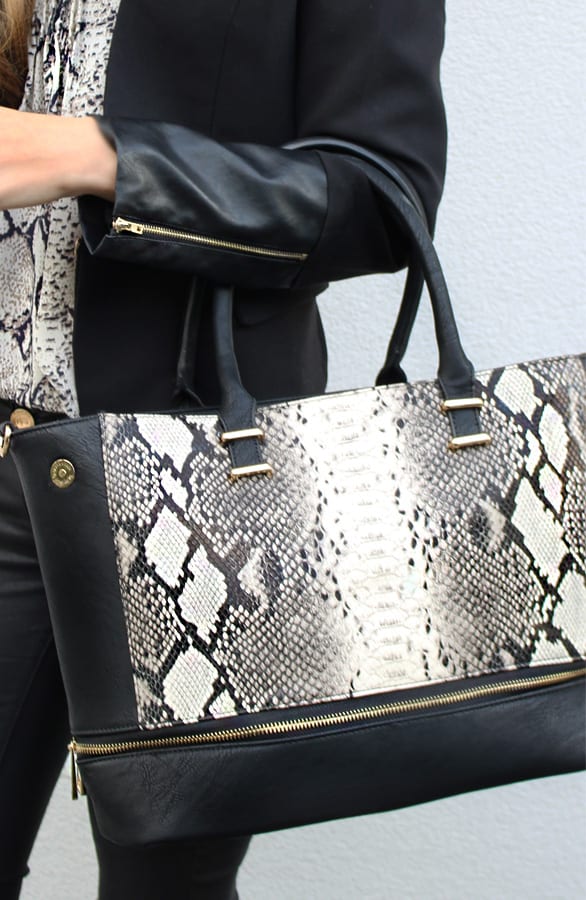 Snake Zipper Bag Black 2.0 – shoparchief, foto 3