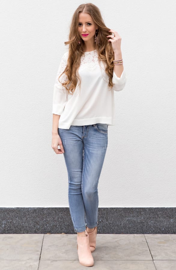 Lace Blouse Creme – shoparchief, foto 6