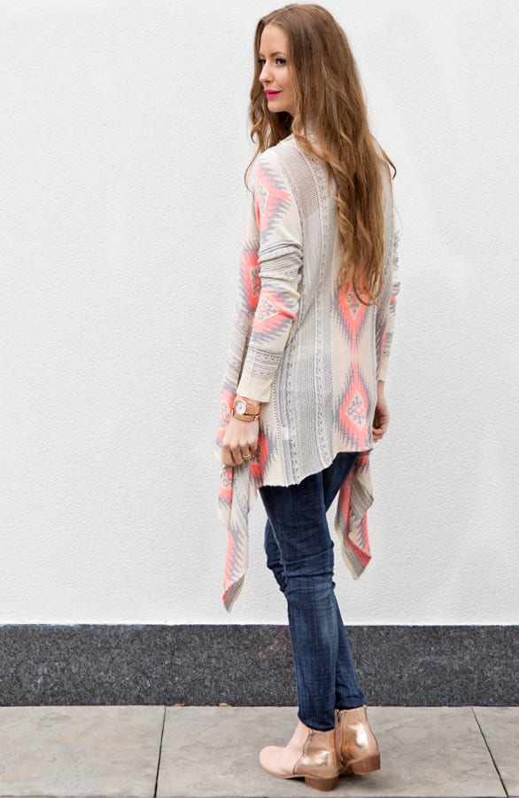 Aztec Pink Neon Cardigan – shoparchief, foto 5