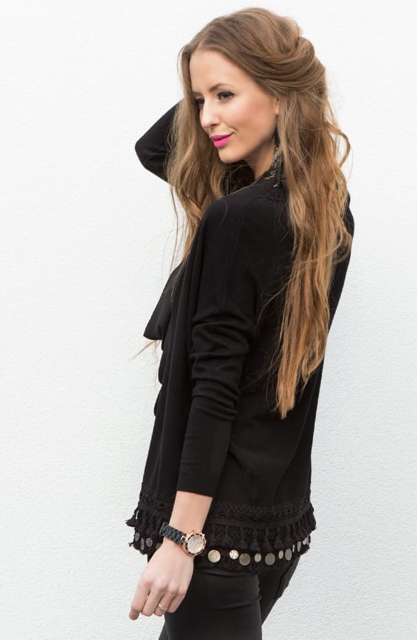 Coins Cardigan Black – shoparchief, foto 6