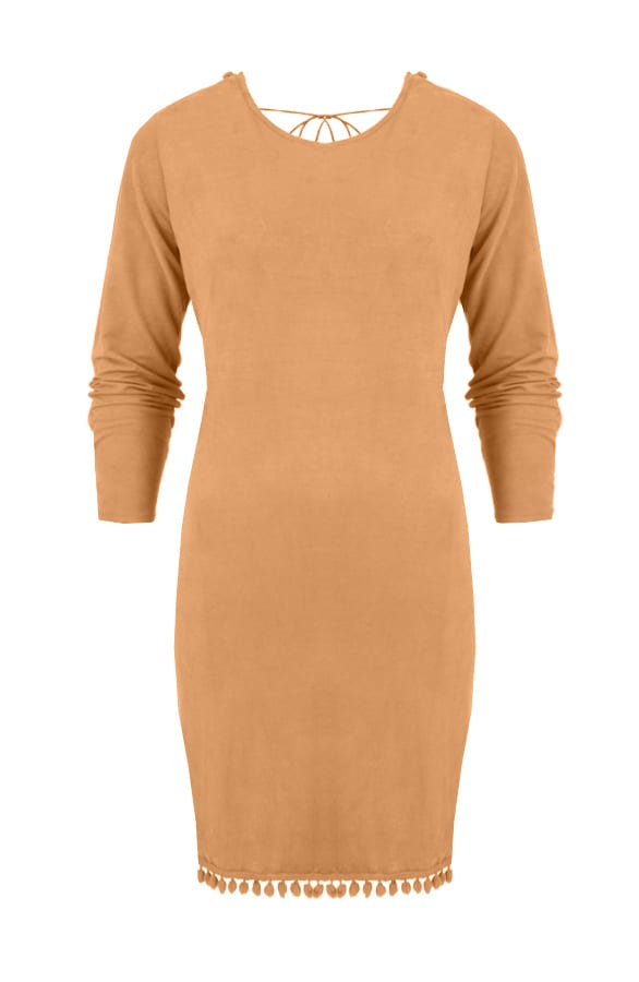 Ibiza Tassel Dress Camel – shoparchief, foto 1