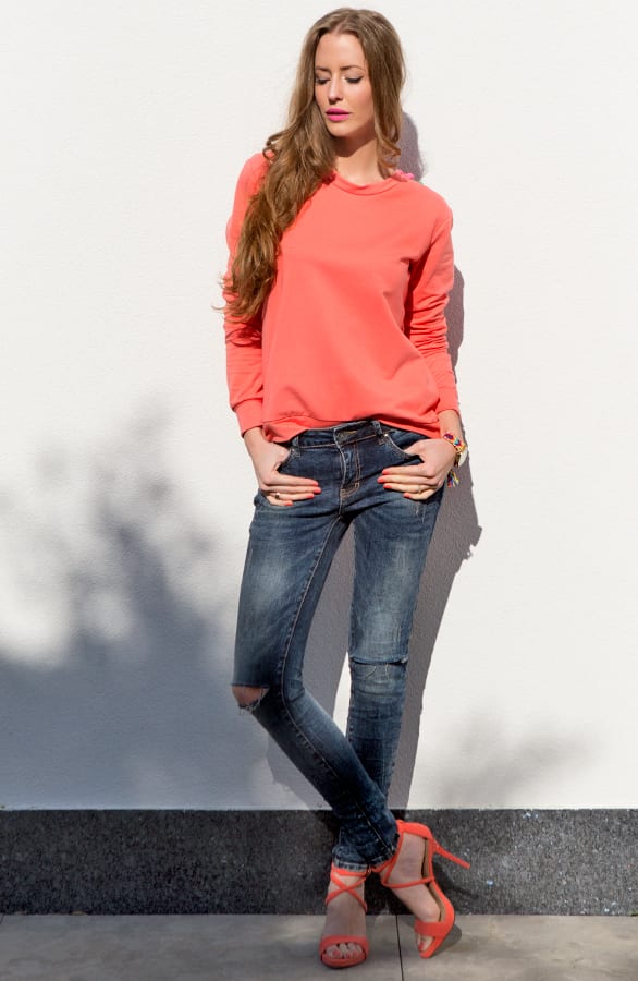 Ibiza Pompon Sweater Coral – shoparchief, foto 6