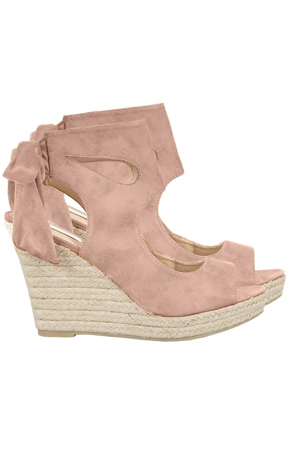 Suede Wedges Pink – shoparchief, foto 1