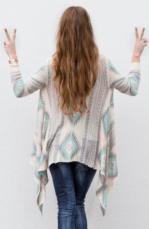 Aztec Mint Cardigan – shoparchief, foto 2