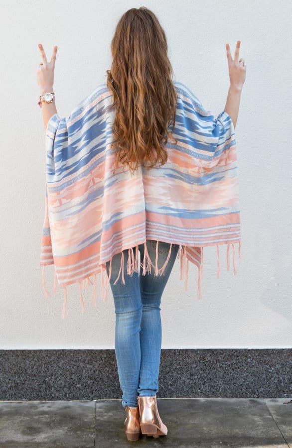 Indian Fringe Poncho – shoparchief, foto 2