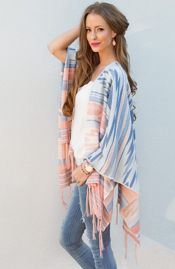 Indian Fringe Poncho – shoparchief, foto 1