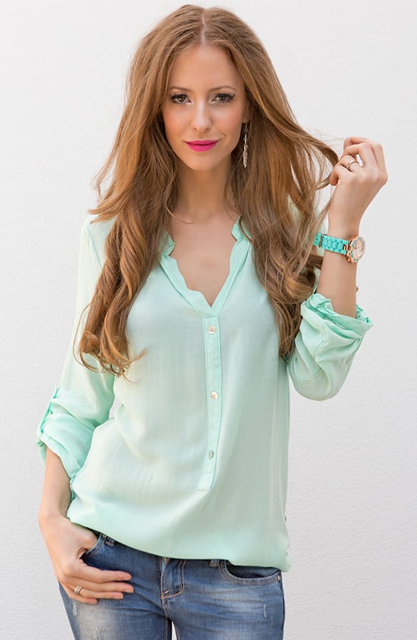 Ibiza Blouse Mint – shoparchief, foto 2