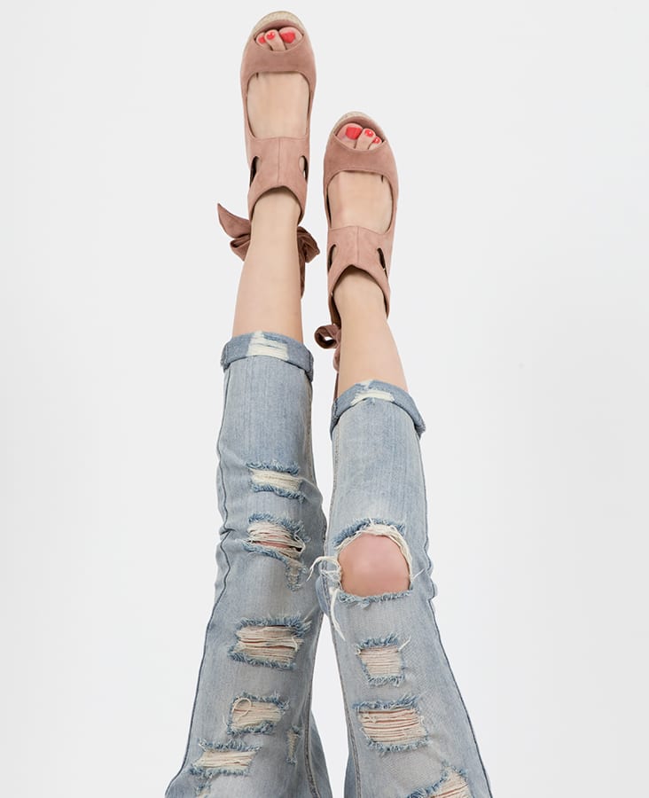 Suede Wedges Pink – shoparchief, foto 6