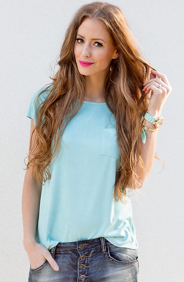 Suede Top Mint – shoparchief, foto 5