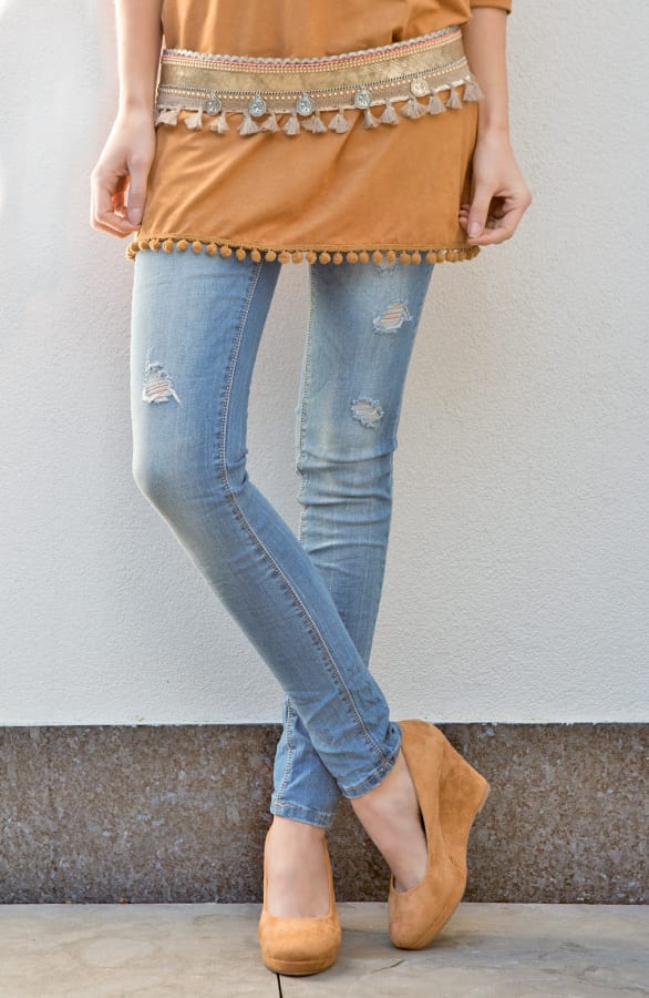 Suede Wedges Camel – shoparchief, foto 2