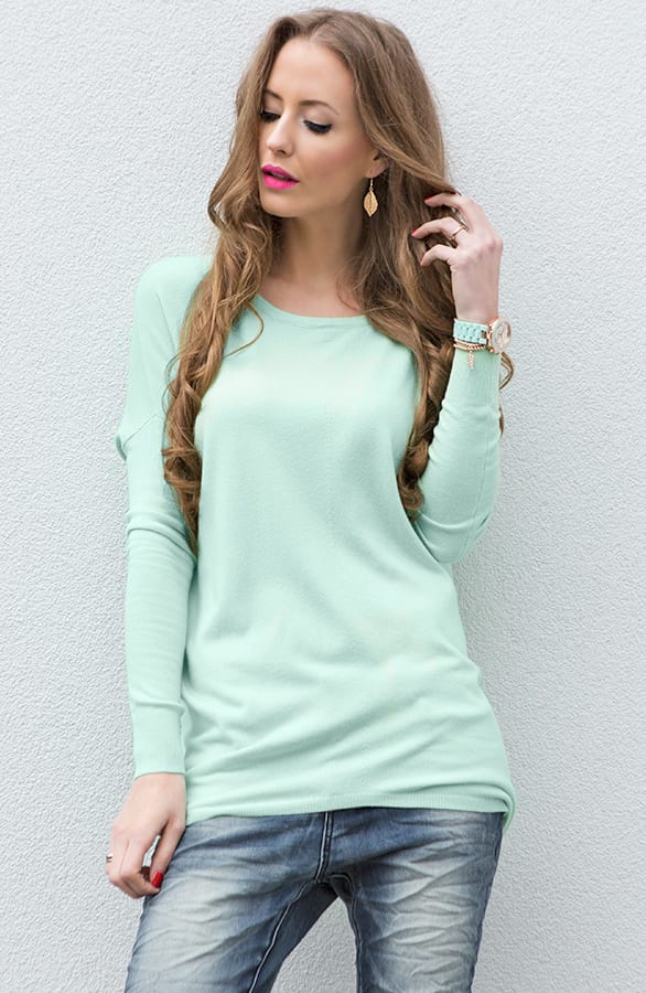 Loose Soft Sweater Mint – shoparchief, foto 2
