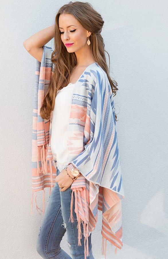 Indian Fringe Poncho – shoparchief, foto 5