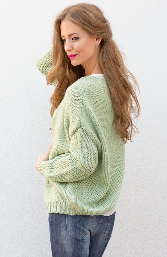 Oversized Mint Cardigan – shoparchief, foto 4