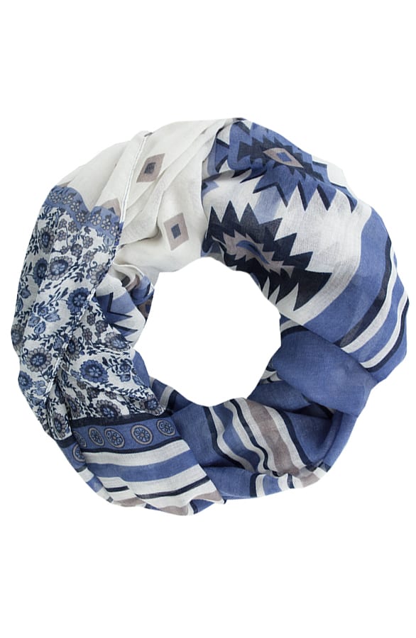 Blossom Aztec Sjaal Blue – shoparchief, foto 1