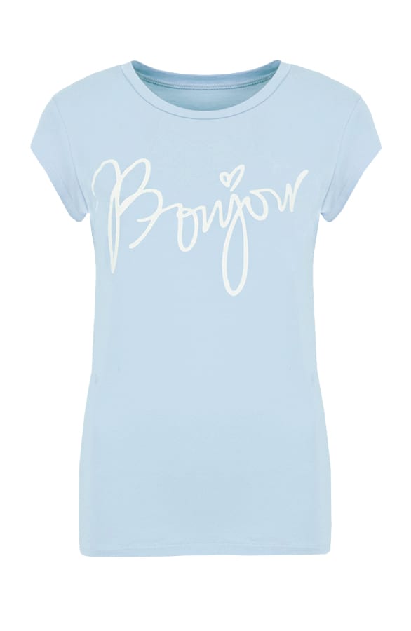 Bonjour It Shirt Blue – shoparchief, foto 1
