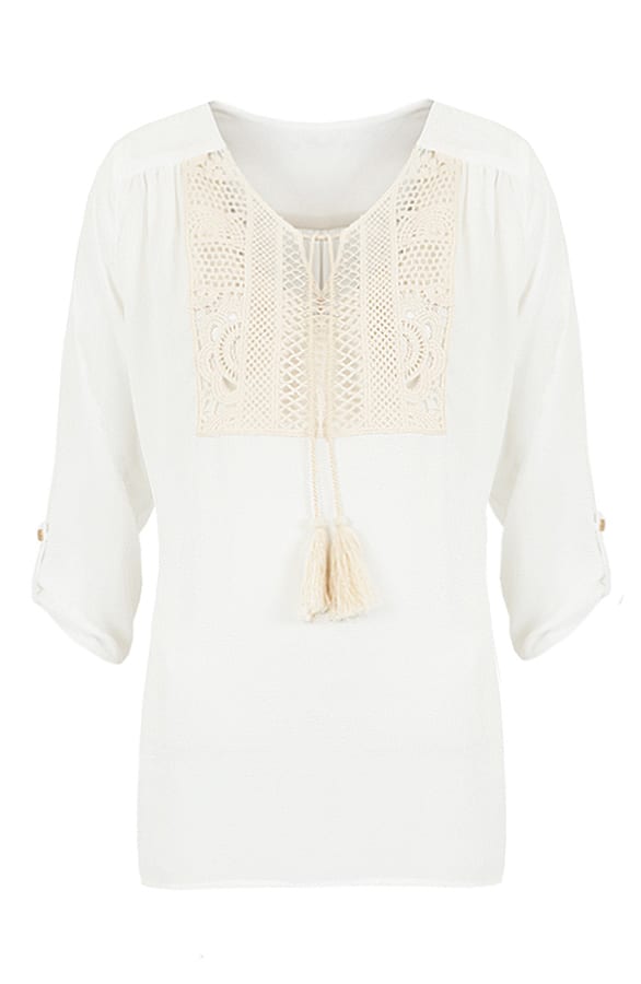 Ibiza Crochet Blouse White – shoparchief, foto 1