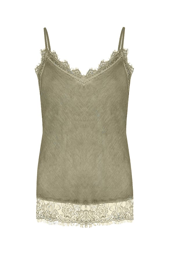 Romance Lace Top Army – shoparchief, foto 1