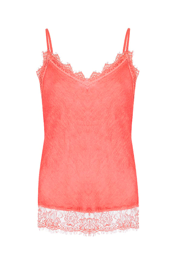Romance Lace Top Coral – shoparchief, foto 1